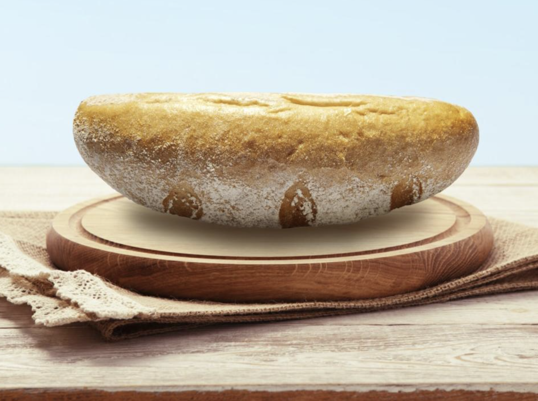 loaf of bread upside down